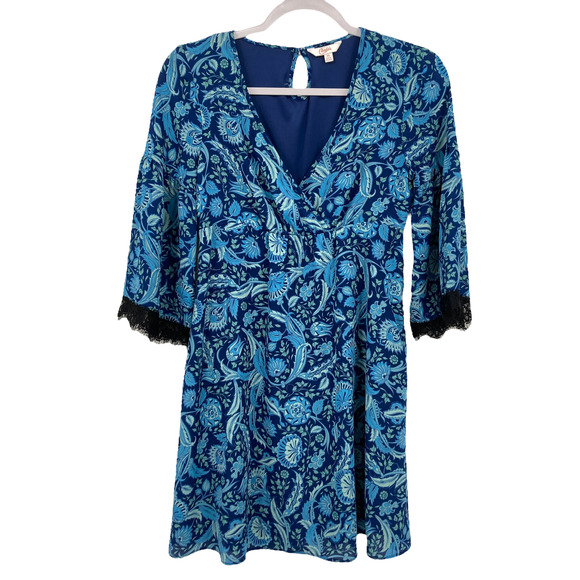 Candie's XS Boho Paisley Babydoll Dress with Pockets - Picture 1 of 9